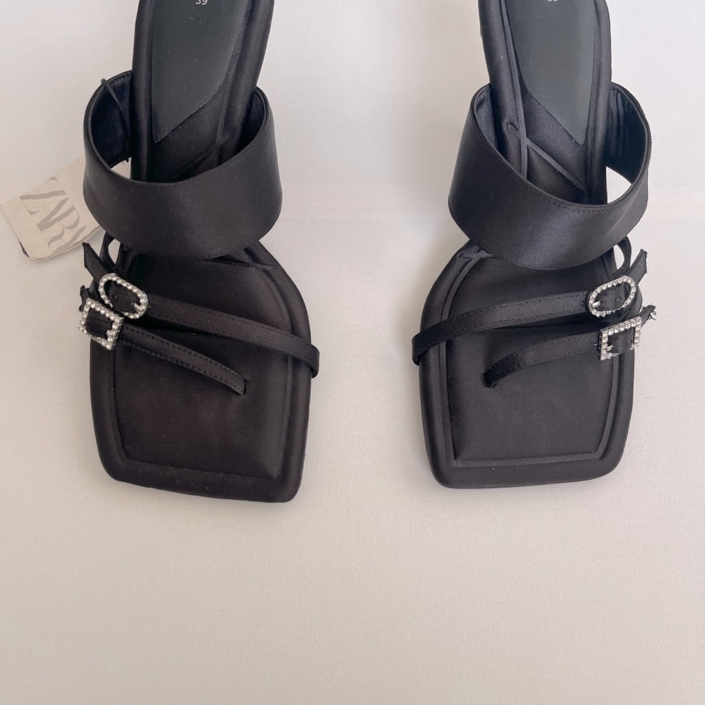 Zara Black Heel Sandal